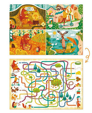 21-Family Puzzle and Game Animals And Seasons-Mon Puzzle