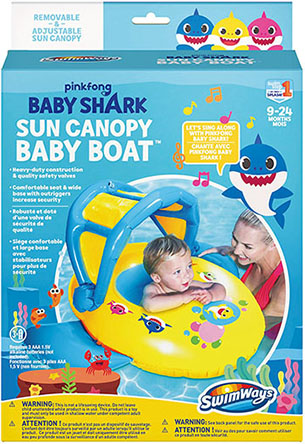 8-SwimWays Baby Shark Boat w Music