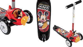 21-Huffy Disney Mickey 3-Wheel Toddler Scooter for Kids