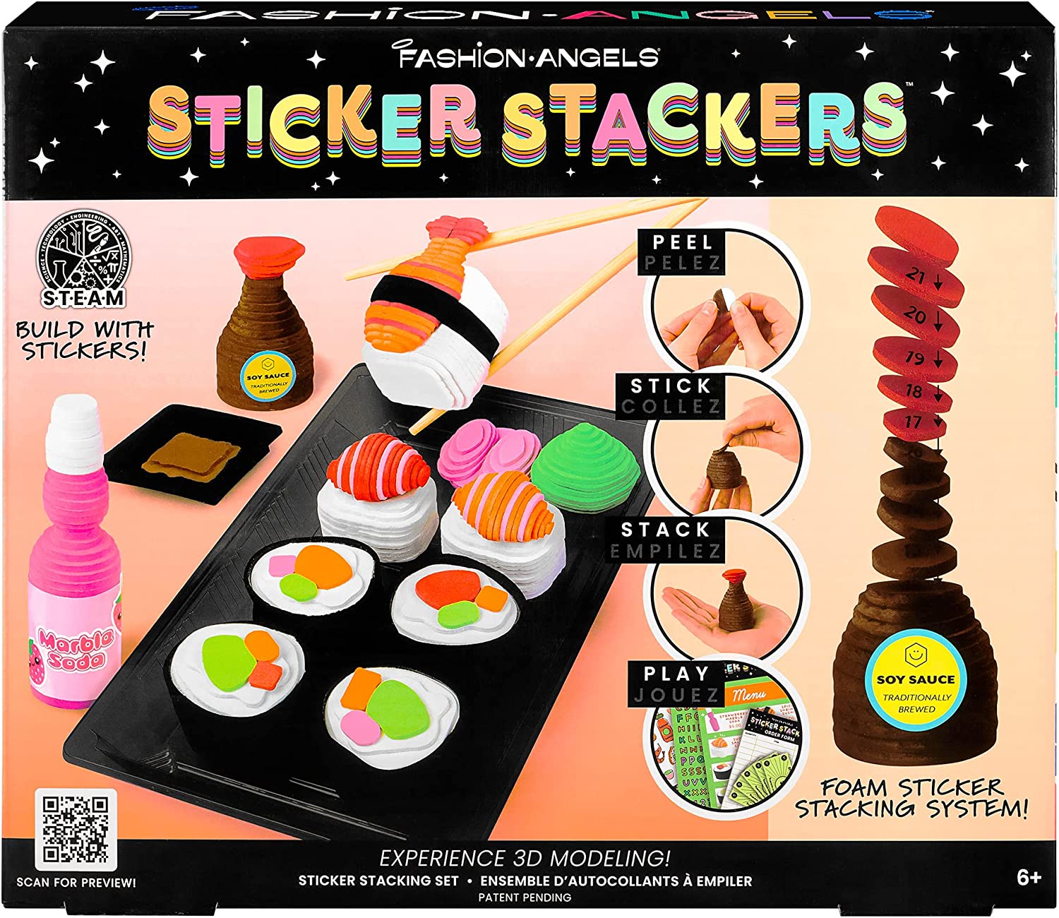 5-Fashion Angels’ Sushi Sticker Stackers