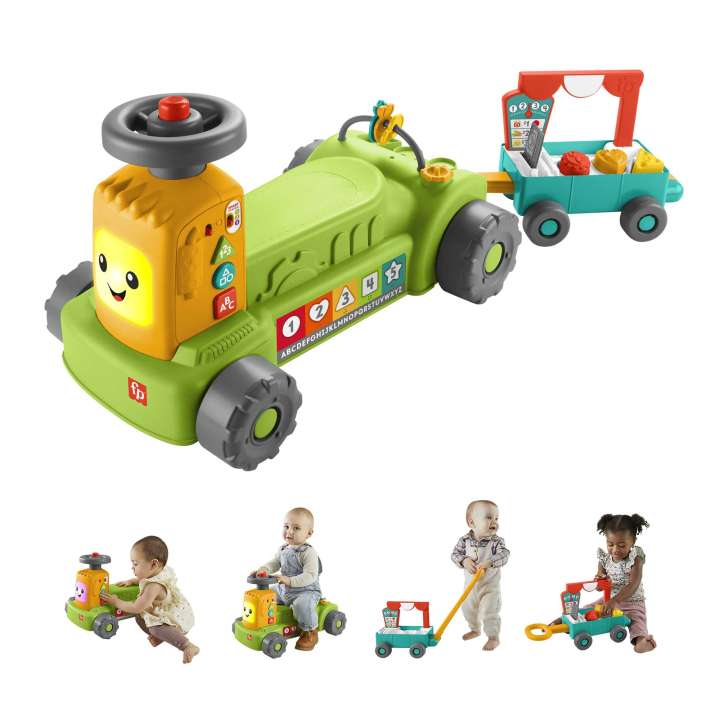图13-Laugh & Learn 4-In-1 Farm To Market Tractor Ride-On Learning Toy For Baby & Toddlers